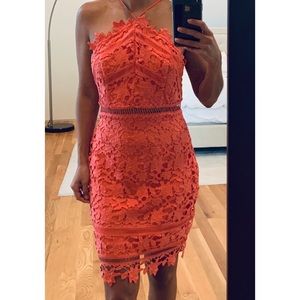 ASTR the label pink coral dress